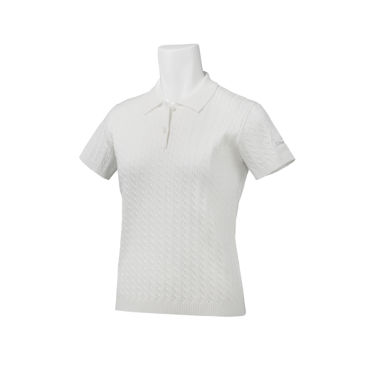 ウィメンズ ケーブルニットポロ シャツ