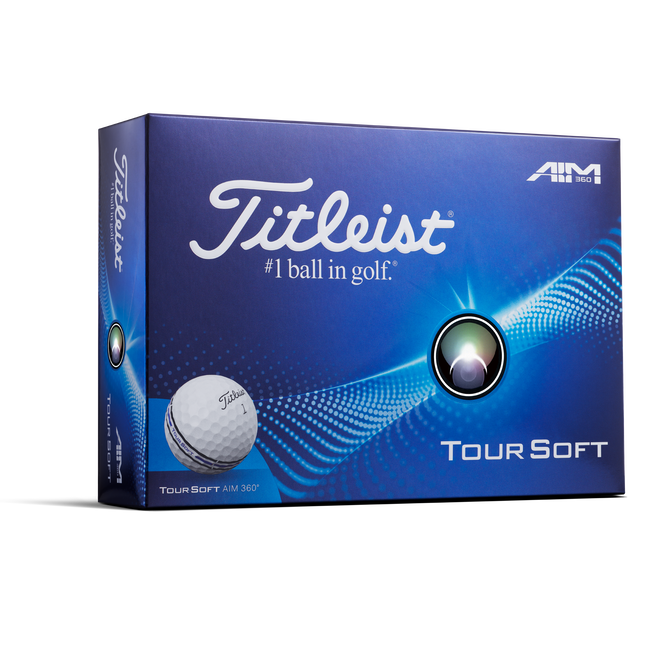 タイトリストゴルフボールツアーソフトエイム360ホワイト2ダース Titleist Tour Soft AIM 360° | 360-Degree Alignment Aid Golf Ball