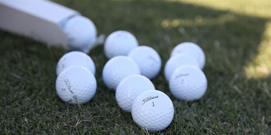 Assortment of Titleist prototype golf balls